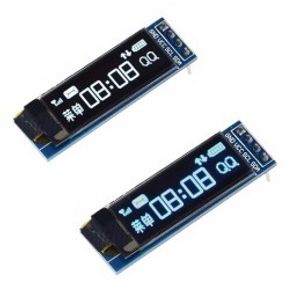 ماژول نمایشگر OLED سفید و آبی 0.91 اینچ دارای ارتباط I2C