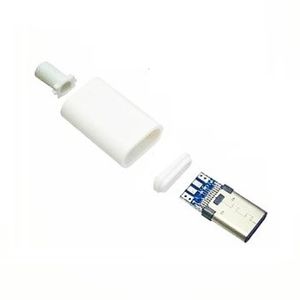 کانکتور USB MALE  TYPE-C سر سیمی سفید