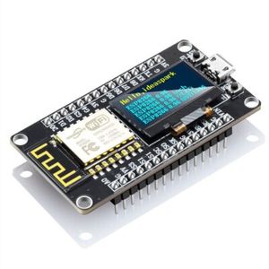 برد توسعه NodeMCU  با تراشه ESP8266 و نمایشگر OLED