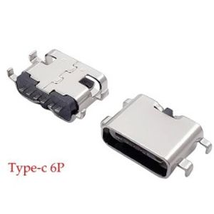 کانکتور مادگی Type-c بردی 6 پین SMD