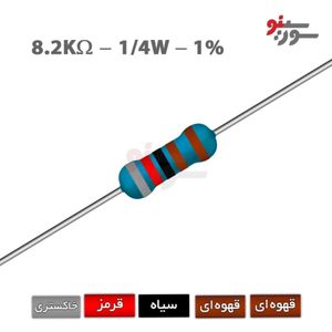 مقاومت 8.2K اهم 1/4 وات 1%