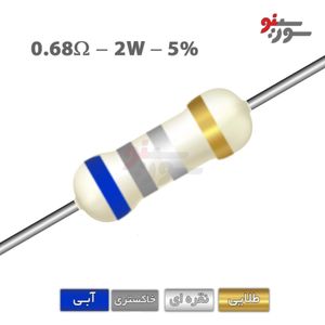 مقاومت 0.68 اهم 2 وات (0R68-2W-5%)