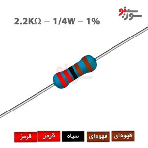 مقاومت 2.2K اهم 1/4 وات 1%