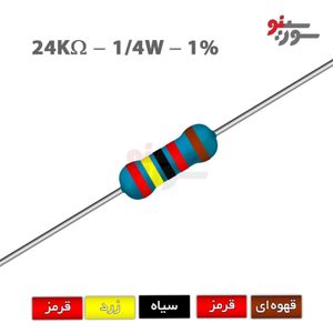 مقاومت 24K اهم 1/4 وات 1%