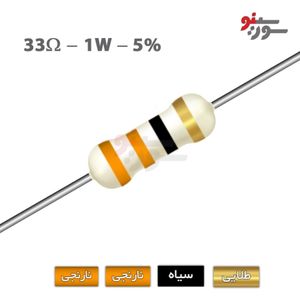 مقاومت 33 اهم 1 وات (33R-1W-5%)