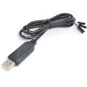 مبدل USB به سریال PL2303HX/USB2RS232 سیم دار بدنه مشکی