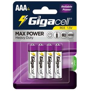 باتری نیم قلمی 4 تایی Gigacell سری MAX POWER