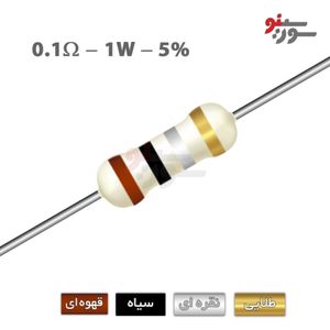 مقاومت 0.1 اهم 1 وات (0R1-1W-5%)