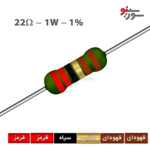 مقاومت 22 اهم 1 وات 1%