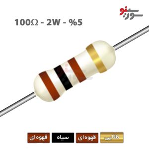 مقاومت 100 اهم 2 وات (100R-2W-5%)