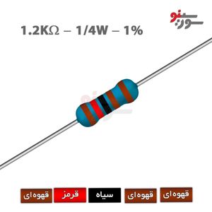 مقاومت 1.2K اهم 1/4 وات 1%