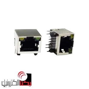 سوکت کانکتور شبکه مادگی LED – RJ45 دار – 8پین