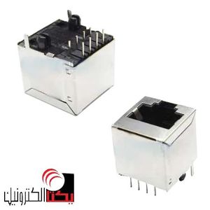 سوکت کانکتور شبکه مادگی RJ45 صاف فلزی 8 پین