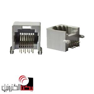 سوکت کانکتور شبکه ماده RJ45 پلاستیکی طوسی 8 پین