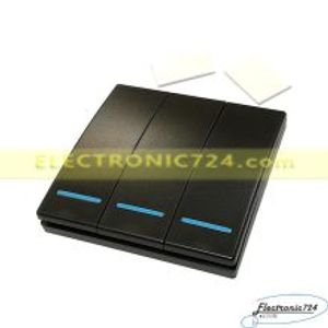 کلید دیواری سه پل مشکی Wall Switch 433MHz