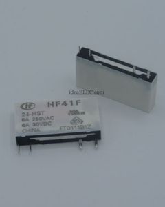 رله PLC شانه ای 24 ولت 6 آمپر 4 پایه مدل HONGFA HF41F/24-HST