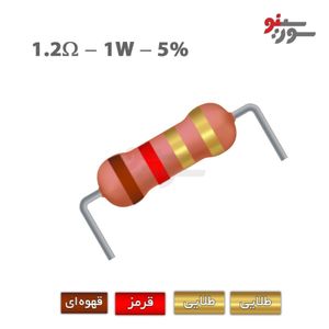 مقاومت 1.2 اهم 1 وات (1R2-1W-5%)