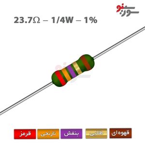 مقاومت 23.7 اهم 1/4 وات 1%