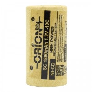 باتری جارو شارژی 1.2 ولت 1800mAh جریان بالا 10C مارک ORION