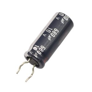 خازن الکترولیتی صوتی 680uF / 10V مالزی مارک PANASONIC