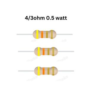مقاومت 4.3 اهم 1/2 یا 0.5 وات پایه خمیده