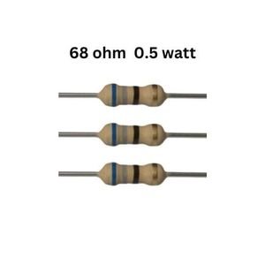 مقاومت 68 اهم 1/2 یا 0.5 وات