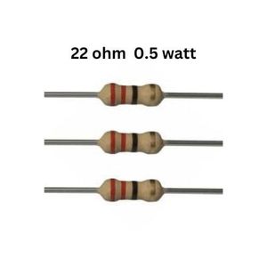 مقاومت 22 اهم 1/2 یا 0.5 وات