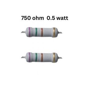 مقاومت 750 اهم 1/2 یا 0.5 وات