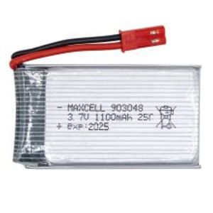 باتری لیتیوم پلیمر 3٫7v ظرفیت 1100mAh تک سل 25c مارک MAXCELL کد 903048