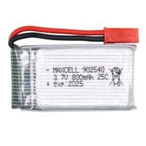 باتری لیتیوم پلیمر 3٫7v ظرفیت 800mAh تک سل 25c مارک MAXCELL کد 902540