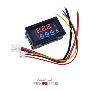 MODULE VOLTMETER 10A 100V RED-BLUE