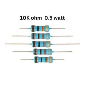 مقاومت 10 کیلو اهم 1/2 یا 0.5 وات