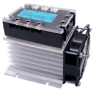 رله  SSR  سوشیما  3 فاز  هیت سینک دار  40 امپر  DC TO AC(جدید)