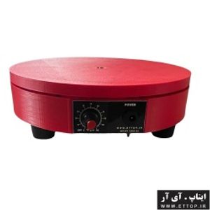 میز گردان 12 کیلوگرم  ( شارژی )  rotary table  میز دوار بدون صدا بدون نیاز به برق  / میز چرخان / مناسب جهت دکوراسیون / پروژه های عکس برداری و اسکنر / قطر 20 سانتی متر دارای ولوم تنظیم سرعت