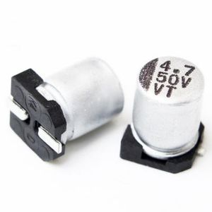 خازن الکترولیت اس ام دی 4.7UF/50V SMD (4X5.4MM)