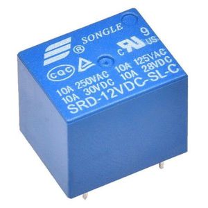 رله 12V-10A پایه میلون T73 مارک SONGLE کد SRD-12VDC-SL-C