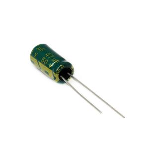 خازن الکترولیتی 47UF/50V-6.3X12-105C-GREEN