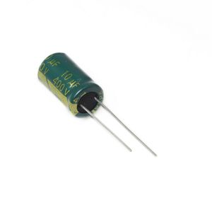 خازن الکترولیتی 10UF400V-10X13-105C-GREEN