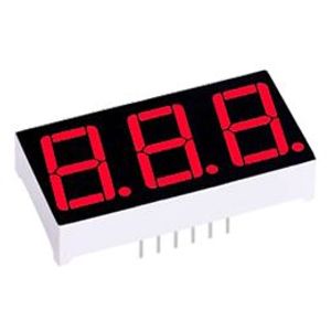 LED 7Seg 3Digits Red 0.56″ | 00