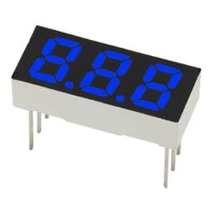 LED 7Seg 3Digits Blue 0.20″ | 00