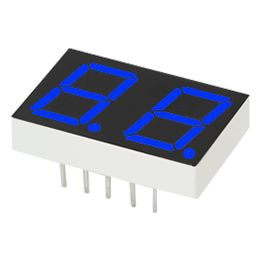 LED 7Seg 2Digits Blue 0.39″ | 01