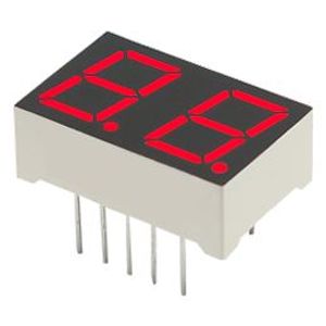 LED 7Seg 2Digits Red 0.39″ | 00