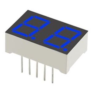 LED 7Seg 2Digits Blue 0.39″ | 00