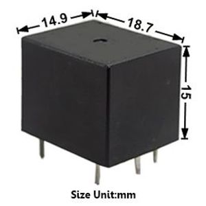 Relay JQC-3F(T73)-12VDC 5Pin 7A 12V 0.36W Qianji | 00