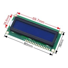 LCD (STN) 2×16 Char Blue +Backlight | 01