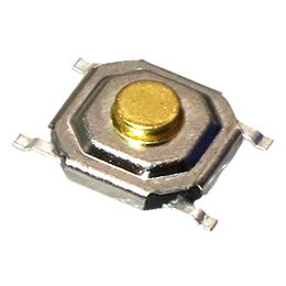 Tac Switch 1.7H Yellow 5.2×5.2 SMD RHD | 00