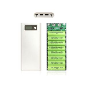 کیس پاوربانک سفید 20000mAMh با ظرفیت 8 عدد باتری