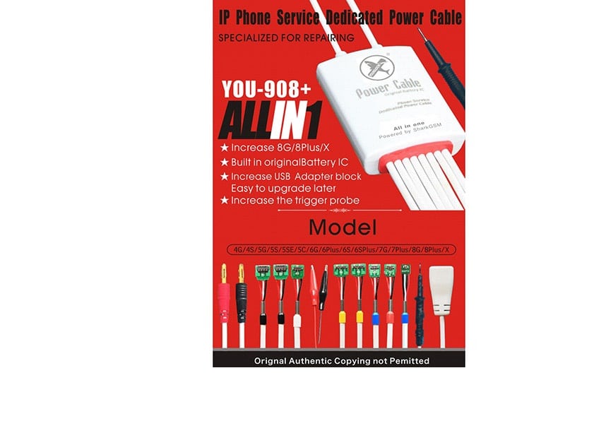 پراپ شارژر و شوک باتری آیفون +power cable YOU-908