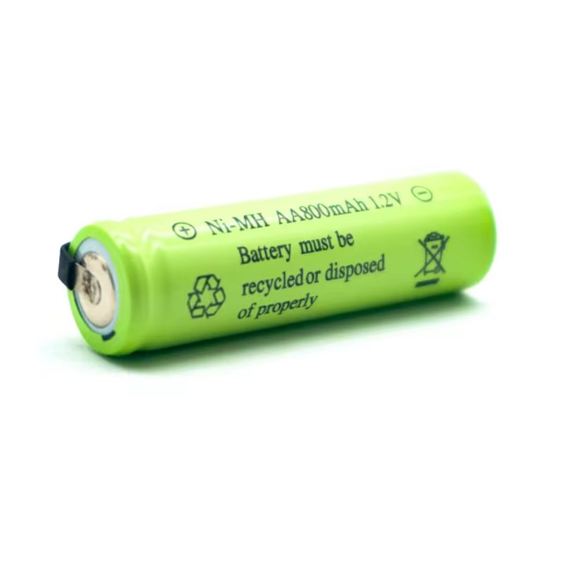 باتری 1.2V قلمی Ni-MH قابل شارژ 800mAh سایز AA پلیت دار