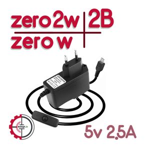 آداپتور رزبری2 و زیرو - 5ولت 2.5 آمپر micro USB